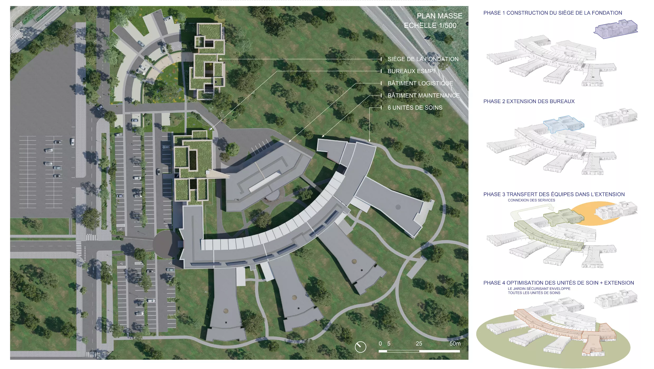 Construction du siège et extension d’un établissement de santé mentale