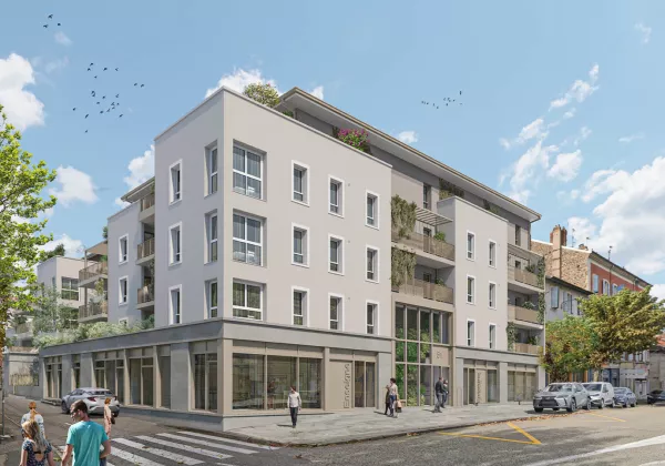 Bâtiment pour des logements et des locaux commerciaux