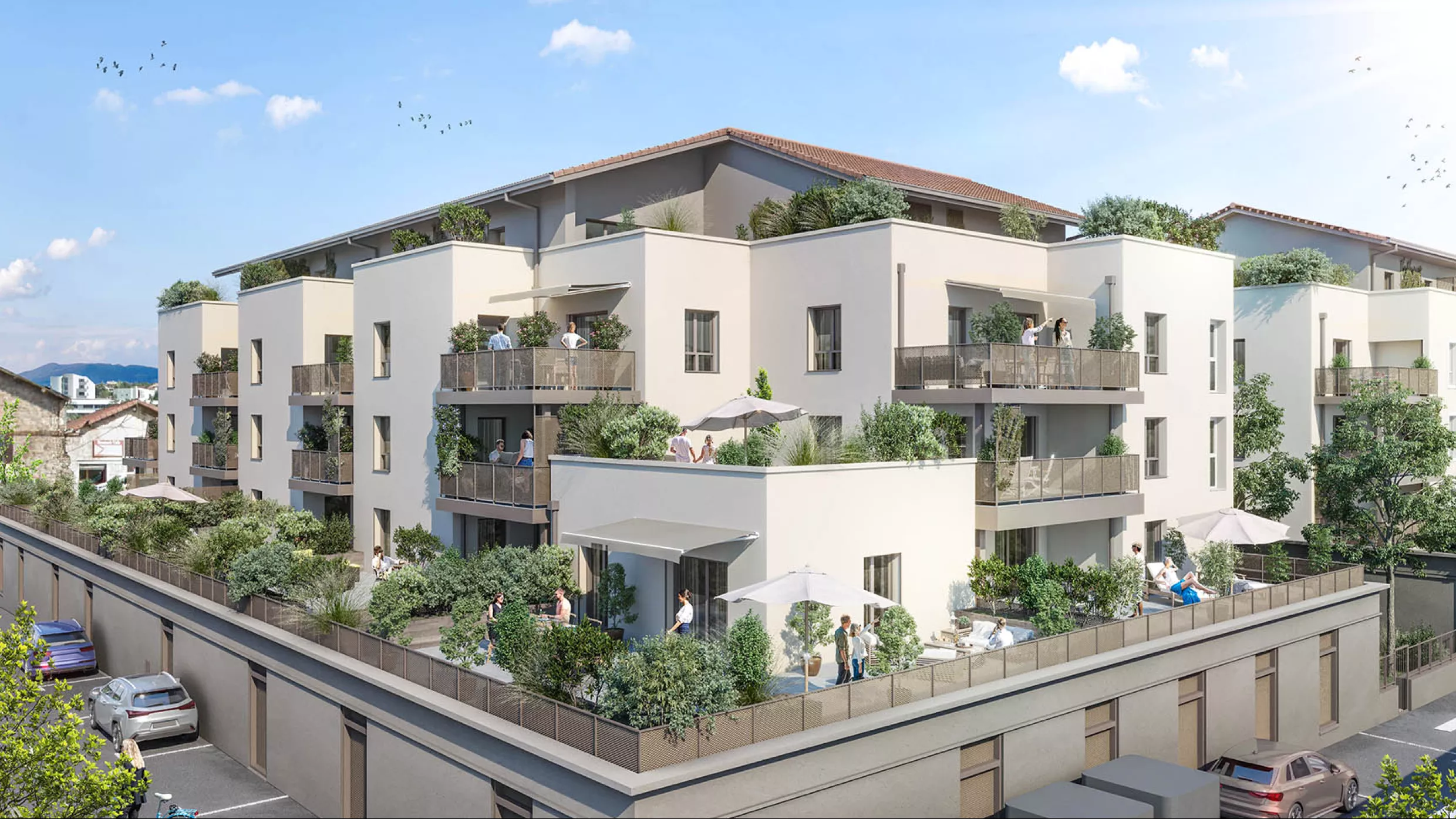 Bâtiment pour des logements et des locaux commerciaux