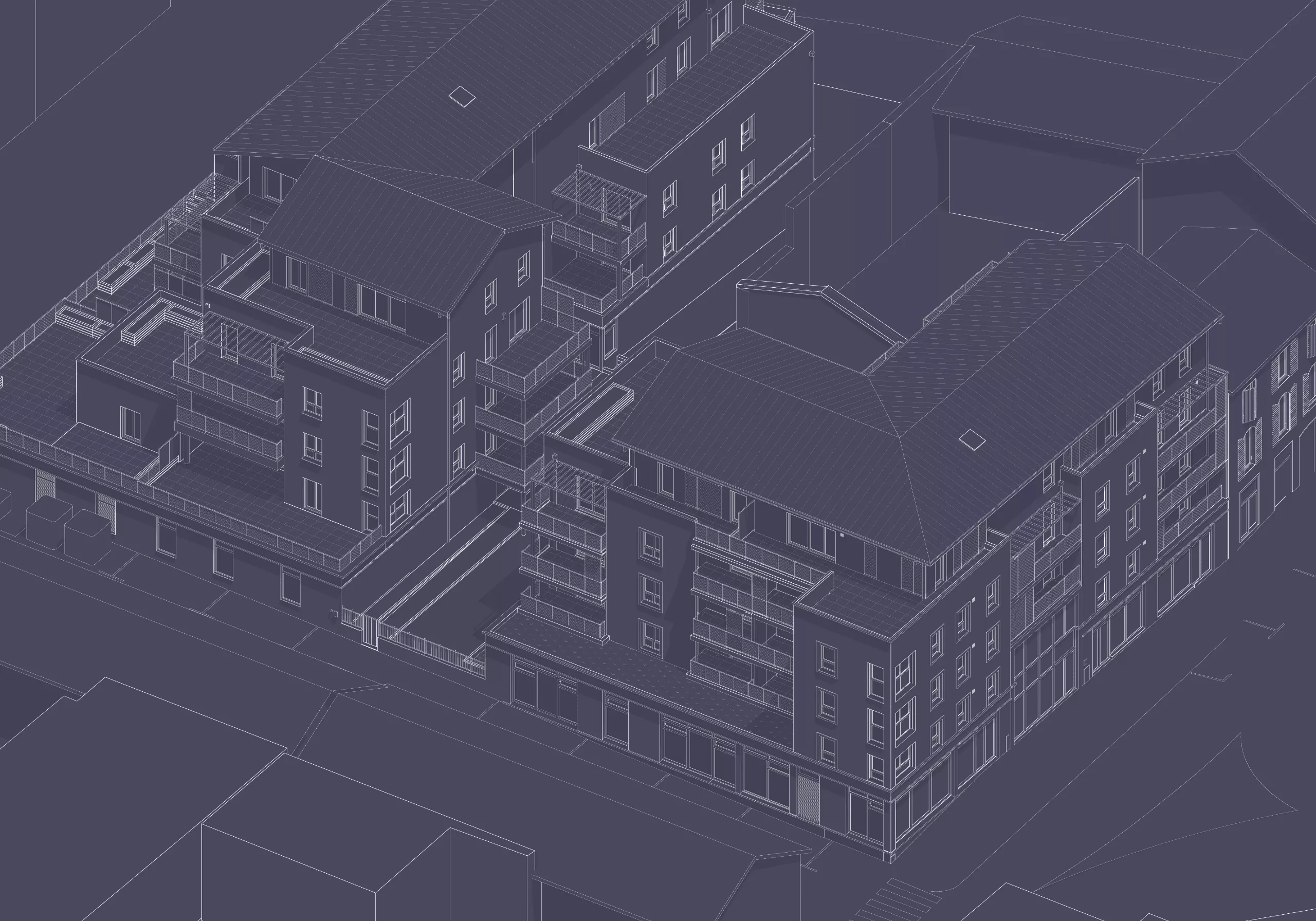 Bâtiment pour des logements et des locaux commerciaux